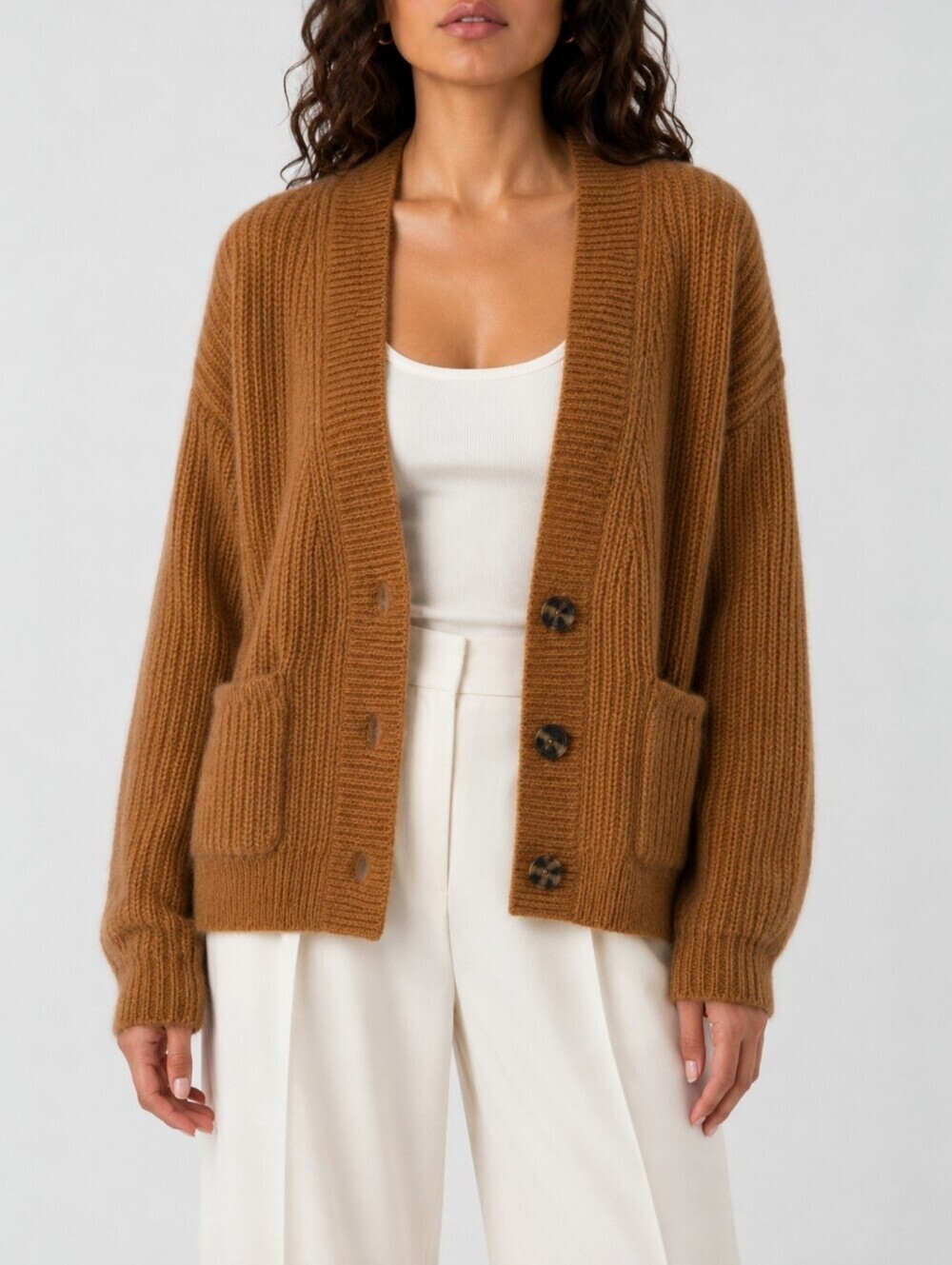 Essentiel Antwerp Mohair Blend Relaxed Cardigan Brushed Knit Lightweight XS